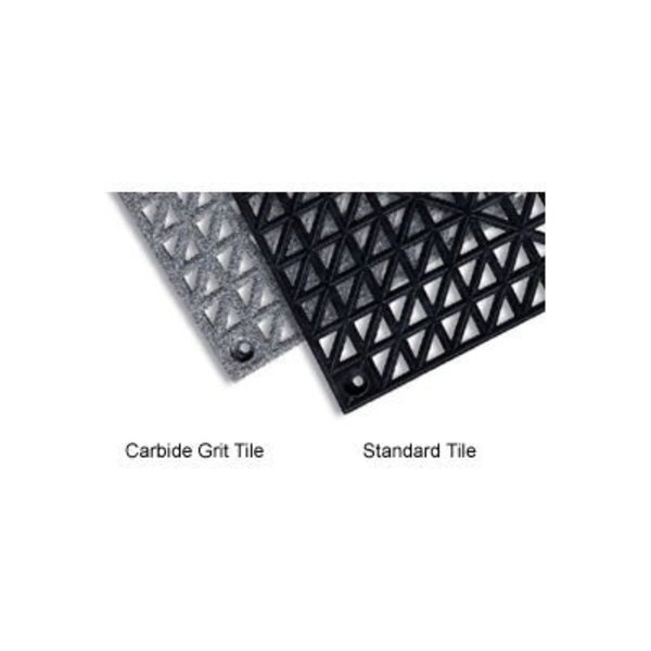 Durable Durable Corporation Cushion Tile Modular Drainage Carbide Grit Tile 1' X 1' Black 36/Case 807S1212BK